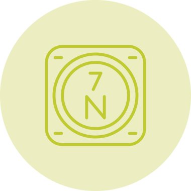 Nitrojen, N, kimyasal periyodik element simgesi. Periyodik tablonun kimyasal elementi