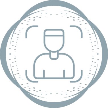 Fotoğraf Portresi simgesi, vektör illüstrasyonu basit tasarım