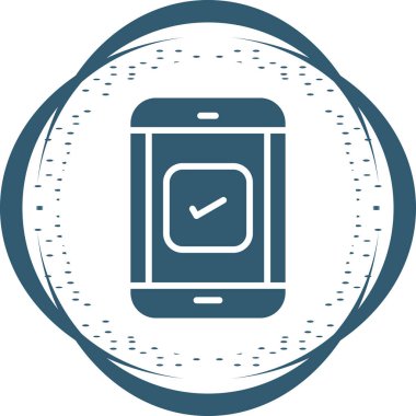 Kendini Kontrol Et web simgesi vektör illüstrasyonu