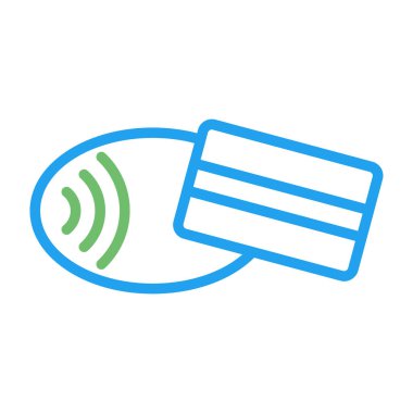 Temassız Ödeme simgesi, basit vektör illüstrasyonu 