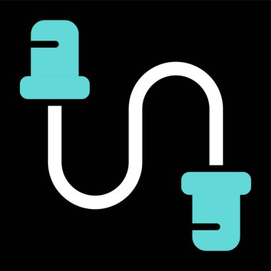 kablo bağlantı simgesi vektör illüstrasyonu 