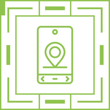 Pin Konum web simgesi, basit vektör illüstrasyonu