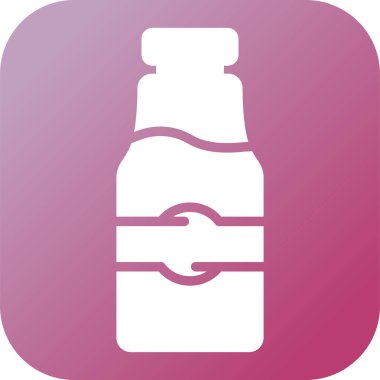 süt şişesi simgesi, vektör illüstrasyonu