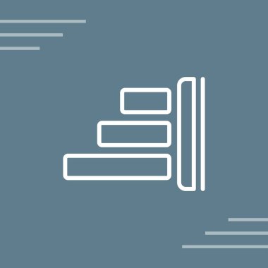 Web ve mobil için Sağ Hizalama simgesi, vektör illüstrasyonu