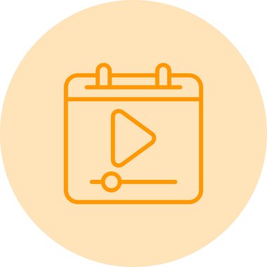 Takvim simgesi, vektör çizimi 