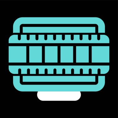 Masaüstü bilgisayar simgesi vektör çizimi 