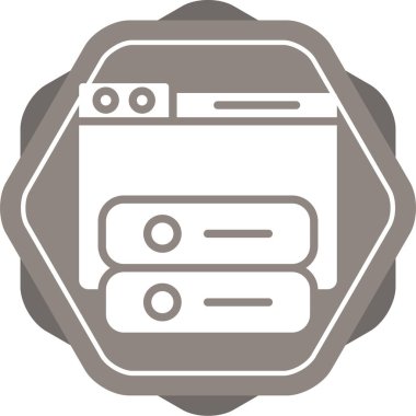 Vektör illüstrasyon simgesi Windows Sunucusu.