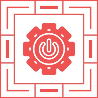 Güç Düğmesi simgesi, vektör illüstrasyonu