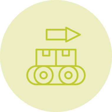  Taşıyıcı simgesi, vektör illüstrasyonu