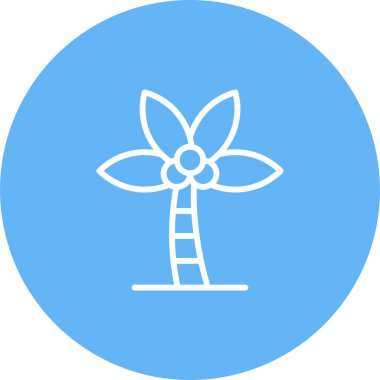 Palmiye ağacı, basit ikon vektör çizimi