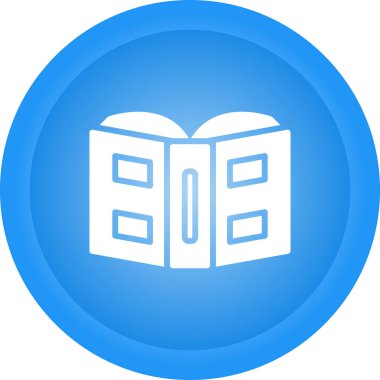 Kitap web simgesi aç, basit illüstrasyon