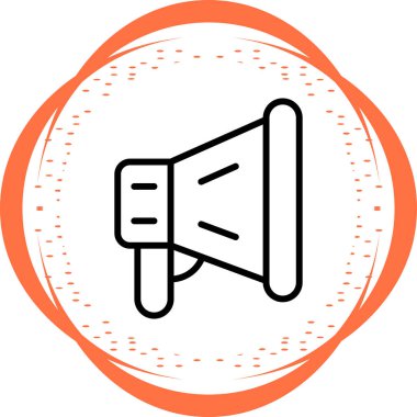 megafon web simgesi, vektör çizim