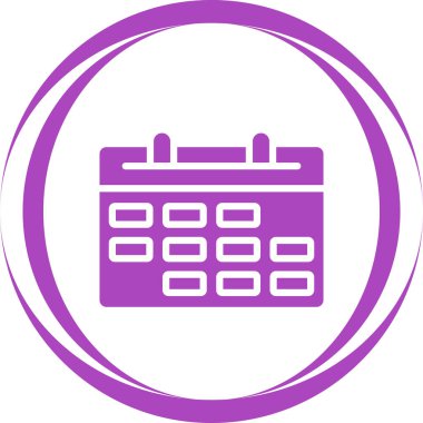 Takvim simgesi, vektör çizimi 