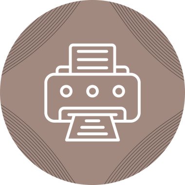 Office yazıcı simgesini, vektör çizim