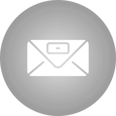 Damga simgesiyle Zarfın vektör illüstrasyonu