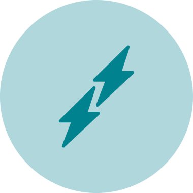 Yıldırım Ağı simgesi, basit vektör illüstrasyonu