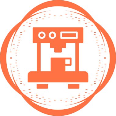 Kahve Makinesi web simgesi, basit vektör illüstrasyonu