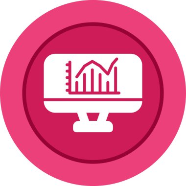 İstatistikler grafik simgesi. vektör illüstrasyonu