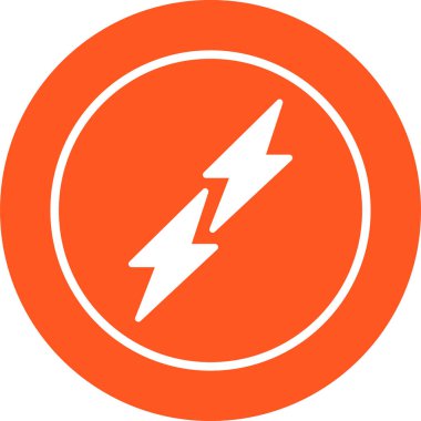 Yıldırım Ağı simgesi, basit vektör illüstrasyonu