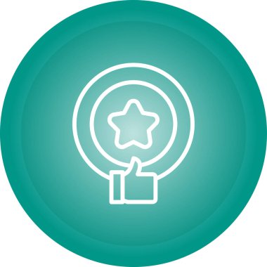 Mükemmellik simgesinin vektör illüstrasyonu 