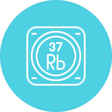 Periyodik tablonun metal kimyasal elementinin web illüstrasyonu