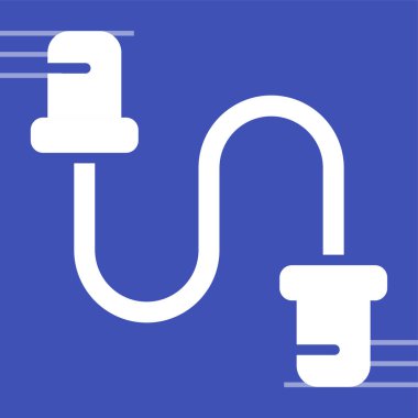 kablo bağlantı simgesi vektör illüstrasyonu 