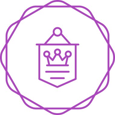 Banner simgesinin vektör illüstrasyonu