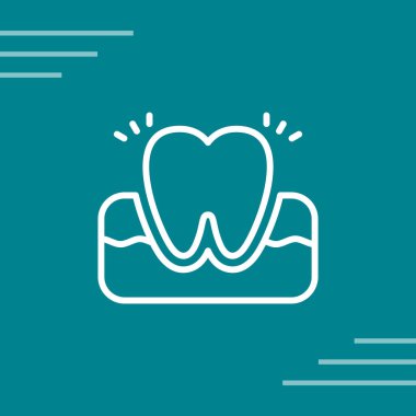 Tooth Extraction Icon, Tooth Pulling or Removal Vector Icon Design clipart