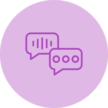 Konuşma baloncukları simgesi, vektör illüstrasyonu 