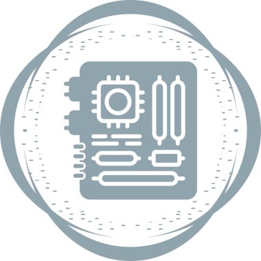 Anakart. Web simgesi basit illüstrasyon