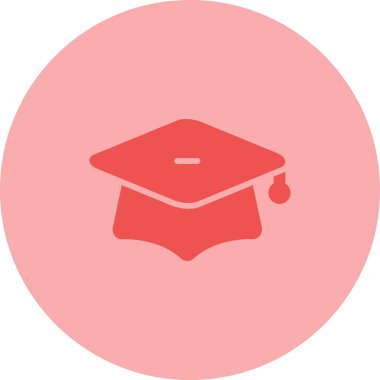 mezuniyet başlığı simgesi web basit illüstrasyon