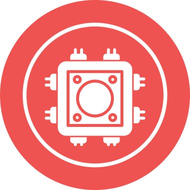 Kablo bezi. Web simgesi basit illüstrasyon