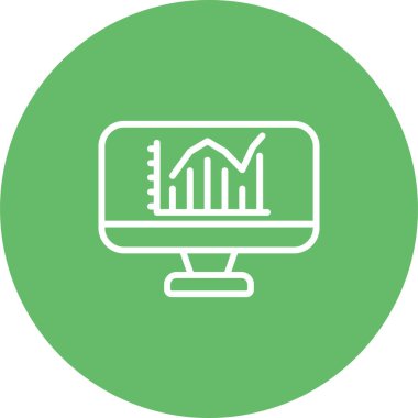İstatistikler grafik simgesi. vektör illüstrasyonu