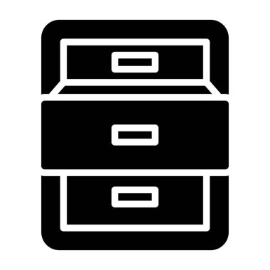 Dosya kabine simgesinin vektör illüstrasyonu