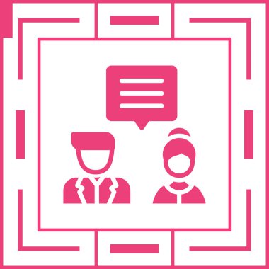 Tartışın. Web simgesi vektör illüstrasyonu