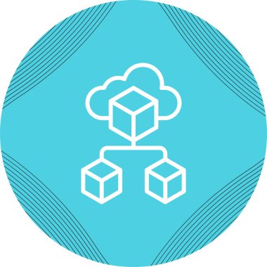 Bulut Altyapı simgesinin vektör çizimi