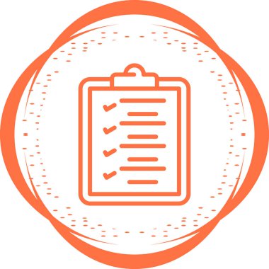 Kontrol listesi simgesinin vektör illüstrasyonu