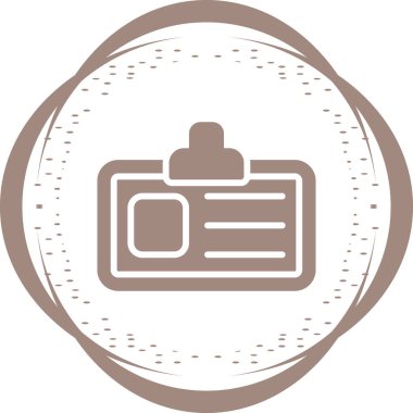 Kartvizit simgesinin vektör illüstrasyonu 