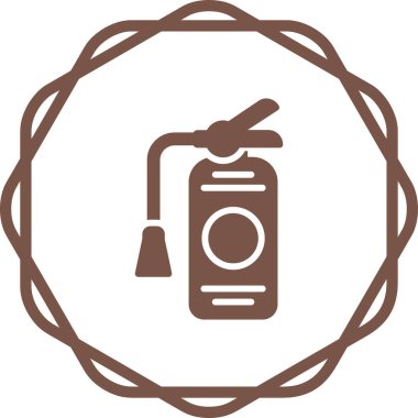 Yangın söndürme simgesinin basit doğrusal çizimi