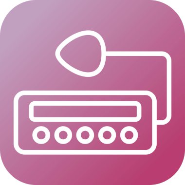 Beyaz arkaplan, vektör illüstrasyonunda radyo simgesi veya logo izole işareti