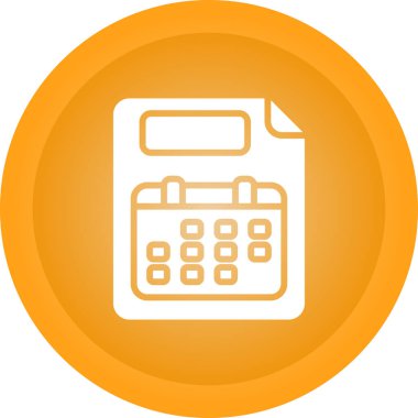 Takvim simgesi, vektör illüstrasyonu basit tasarım