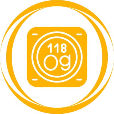 Periyodik tablonun kimyasal elementinin web illüstrasyonu