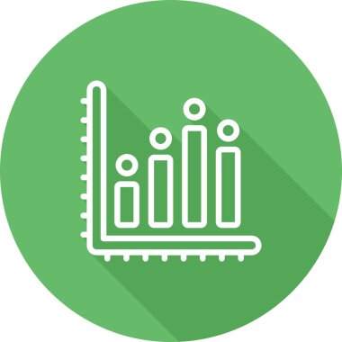 Çubuk Grafik simgesi, vektör illüstrasyonu basit tasarım
