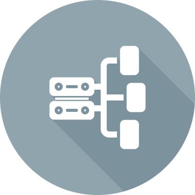 veritabanı. Web simgesi basit illüstrasyon 