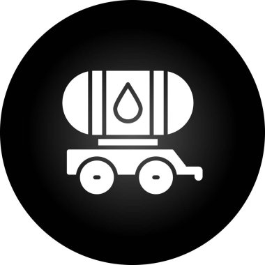 Tanker Kamyonu ikon vektör illüstrasyonu 
