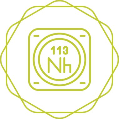 Periyodik tablonun kimyasal elementinin web illüstrasyonu