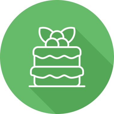 Kek. Web simgesi basit illüstrasyon 