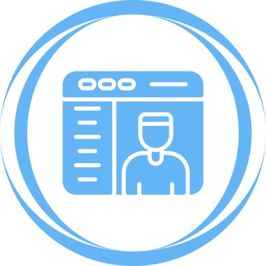 Kimlik kartı simgesi, vektör illüstrasyonu 