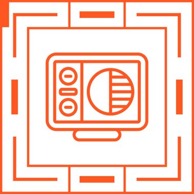 Masaüstü bilgisayar simgesi vektör çizimi 