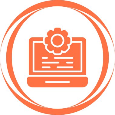 laptop ide simgesi, vektör illüstrasyonu basit tasarım